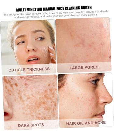 Angoily Cleansing Brush Face Scrub Brush Exfoliating Body Scrub Silicone Facial Brush Manual Brush Face Cleaning Brush Cleaning Electric Scrub Brush Deep Pore Daily Pores Pp White Crystal - Buy Online on GoSupps.com