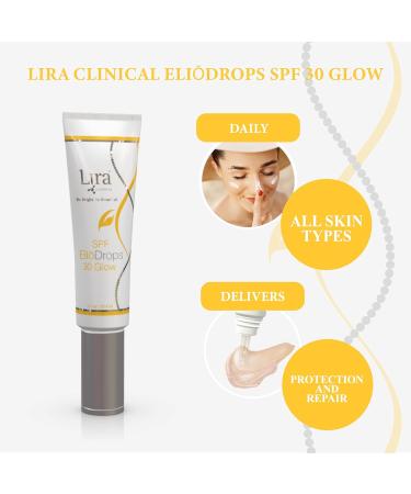 Lira Clinical Eli Drops SPF 30 - Zinc Oxide Sunscreen for Face | Broad Spectrum & Reef Safe | 1 fl oz - All Skin Types - Buy Online on GoSupps.com