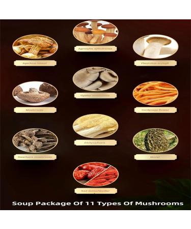 Soup Package of 11 Types of Mushrooms Dry Abalone Nutritious Mushroom And Herb Soup Set QICAIJUNGUTANG 11 Types Mushroom Soup Packets (5Pcs) - Buy Online on GoSupps.com
