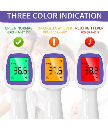 Infrared Forehead Digital Thermometer - Accurate & Fast Non-Contact Measurement | Three Color Backlight Display - Children & Adult Home Health Care - Blue - Buy Online on GoSupps.com