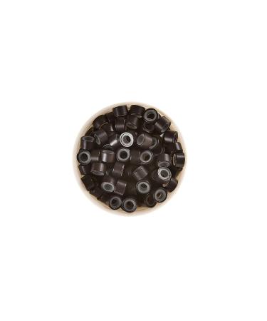 1000Pcs Premium Dark Brown Silicone Micro Link Rings 5mm for I Tip Hair Extensions - 1000 Count - Buy Online on GoSupps.com