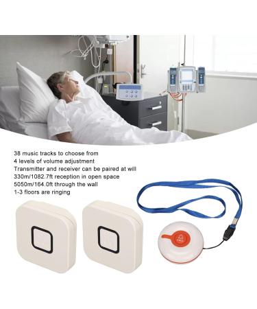 Wireless Nursing Staff Pager System with SOS Call - 2 Receivers Ideal for Hospitals & Elderly (EU Plugs) - Buy Online on GoSupps.com