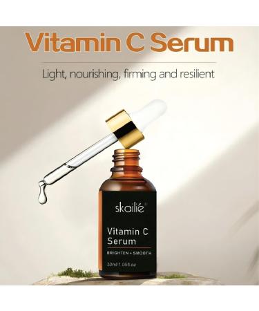 Vitamin C Hyaluronic Acid & Retinol Face Serum - 30ml | Brightening Hydrating & Pore-Reducing Moisturizer for Smooth Skin - Buy Online on GoSupps.com