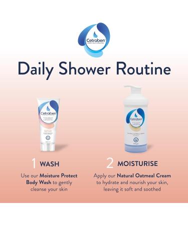  Cetraben Cetraben Moisture Protect Shower Gel gentle and non-drying formula retains moisture leaves skin soft clean and more comfortable prevents irritation for use in the shower or - Buy Online on GoSupps.com