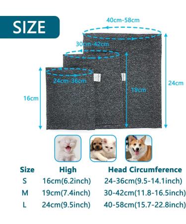 Pattepoint Dog Earmuffs & Hooded Sweaters | Noise Protection & Comfort for Dogs & Cats | Anxiety Snood - Gray L - Buy Online on GoSupps.com