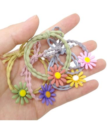 Honbay 30PCS Elastic Daisies Hair Ties - Cute Ponytail Holders for Thick & Curly Hair (5 Colors) - Buy Online on GoSupps.com