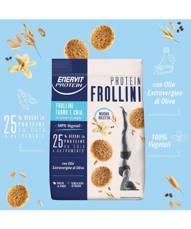 Enervit Protein Spelled Chia Shortbread 200 G - Buy Online on GoSupps.com