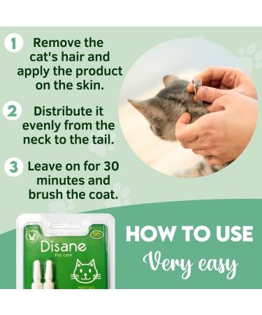 Disane Natural Anti-Parasite Pipettes for Cats | 2 Units for 2 Months | Safe Flea Tick & Mosquito Protection | Non-Toxic Formula - Buy Online on GoSupps.com