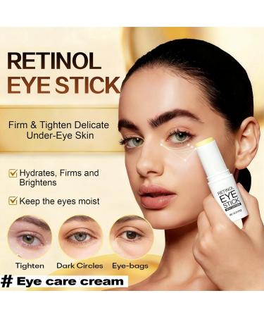 Retinol Eye Cream Stick with Caffeine 2 Packs Anti-Aging Moisturizing Eye Repair Stick for Dark Circle & Puffiness Firm & Tighten Delicate Under Eye Skin for Women & Men - Buy Online on GoSupps.com
