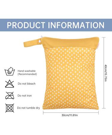 Seaur Wetbag Baby Kinder Waterproof Nappy Bag - Reusable Zip Pocket for Diaper Beach Pool & Gym - 2 Pieces (30x40cm) - Buy Online on GoSupps.com