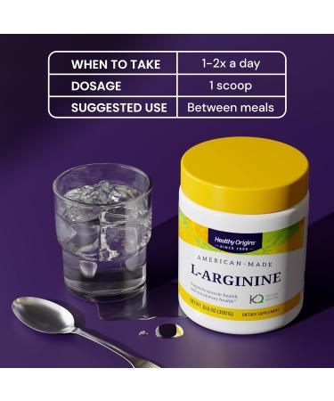Healthy Origins - L-Arginine (American-Made Non-GMO Gluten Free Muscle Support) 10.6 Ounce - Buy Online on GoSupps.com