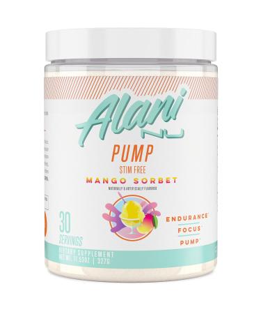 Alani Nu Pump Stim Free Pre-Workout Supplement, Mango Sorbet, 30 Servings