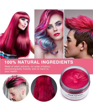 Temporary DIY Hair Color Wax - Soft Red Instant Hair Color Cream for Men & Women | 4.23 oz Natural Hairstyle Solution - Buy Online on GoSupps.com