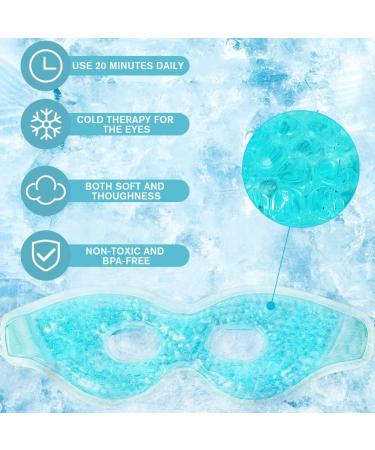ACWOO Cooling Gel Beads Eye Mask for Puffy Eyes - Hot Cold Therapy for Migraine Relief, Dark Circles & Sinus Pain - Buy Online on GoSupps.com