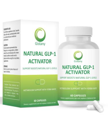 Gistany Natural GLP-1 Activator Metabolism Support Supplement with Yerba Mate Garcinia Cambogia Green Tea White Kidney Bean Extract