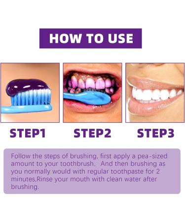 Le dentifrice blanchissant violet nettoie les taches de et la haleine haleine fra che et blanchit les 30 ml Charbon Active (Pink One Size) - Buy Online on GoSupps.com