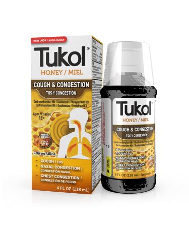 TUKOL Adult X-Pecto Miel Honey Cold Syrup 4 Ounce Cold Syrup 4 oz - Buy Online on GoSupps.com