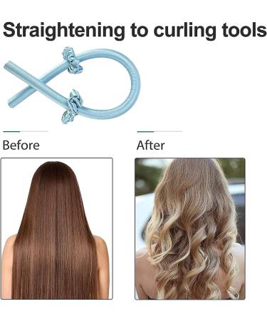HMMJ Women Heatless Curling Rod Headband No Heat Curl Silk Ribbon with Hair Clips and Scrunchie Sleeping Hair Rollers DIY Hair Styling Tools Kit for Soft Headband Wave Formers Hair Curlers 19 - Buy Online on GoSupps.com