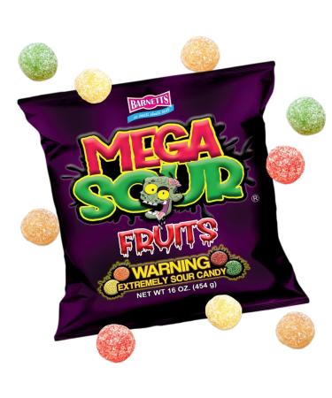 Barnetts Barnetts Sweets Mega Sour Candy Fruits Mixed Fruit (454g)