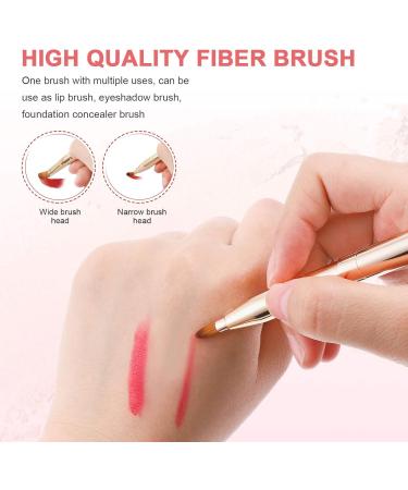 Minkissy Retractable Lip Brush Dual Ended Lipstick Brush Travel Lip Gloss Makeup Brush Concealer Brush Eyeshadow Foundation Makeup Brush Applicator Tool for Women - Buy Online on GoSupps.com