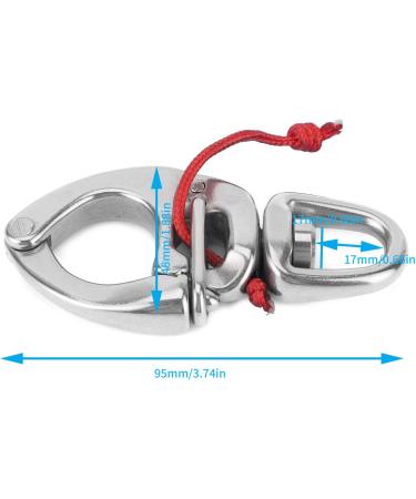 Boat Snap Hook - 316 Stainless Steel Fast Eye 360 Rotation | Marine Hardware for Yacht Truck Car RV Apartment - International Shipping Available - Buy Online on GoSupps.com