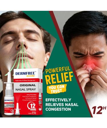 SOVS DERMFREE Nasal Spray for Adults and Children 6+ Sinus Congestion Relief and Nasal Congestion Relief Nasal Spray - 1.05 Fl Oz Spray Bottle - Buy Online on GoSupps.com