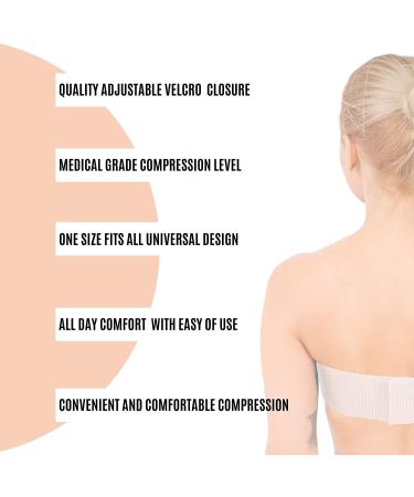 Breast Implant Stabilizer Band - Post Surgery Augmentation/Reduction Strap - Chest Belt for Breast Support - One Size Fits All (Beige) - Buy Online on GoSupps.com