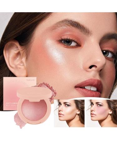 Cheek Blossom Powder Blush Face Makeup Highly Pigmented Glitter Cosmetics Long Lasting Buildable For Women Girls Party Wedding Nude - Buy Online on GoSupps.com