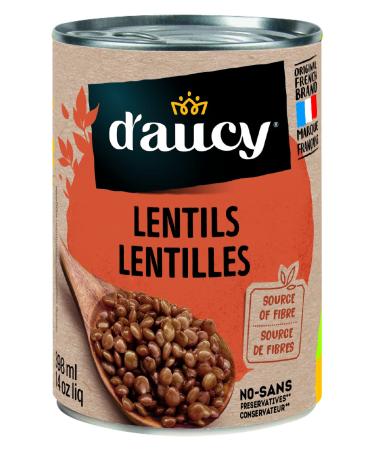 d'aucy Lentils Prepared Source of Fibre No Preservatives Premium Legumes 398ml