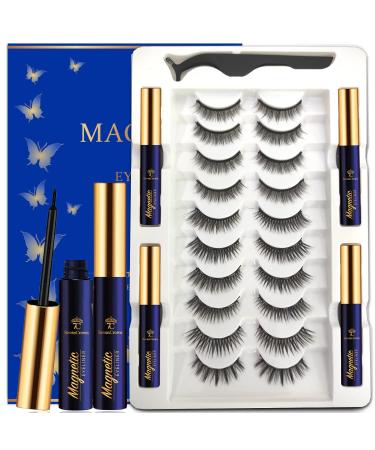 7C SevenCrown Magnetic Eyelashes - 10 Pairs 3D Medium Magnetic Lashes with Upgraded 4 Tubes of Magnetic Liner Waterproof, Natural Look,Long Lasting, Easy Reusable Fake Eyelashes Kit Medium:10 pairs+4 tubes - Buy Online on GoSupps.com