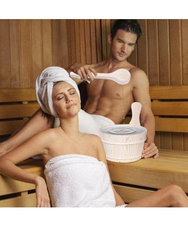 Sauna Bucket Cedar | 4L Sauna Kit Indoor Cedar | Spa and Sauna Accessories for Homes Bathrooms and Rooms Bathroom for - Buy Online on GoSupps.com