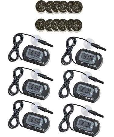 AQUANEAT 6 Pack Aquarium Reptile Fish Tank Digital Thermometer with Large LCD Display - Buy Online on GoSupps.com
