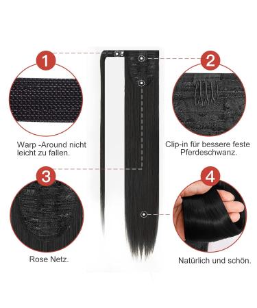 JJstar 70 cm Long Straight Ponytail Hairpiece - Synthetic Hair Extensions for Women & Girls (Dirty Blonde) - International Shipping Available - Buy Online on GoSupps.com