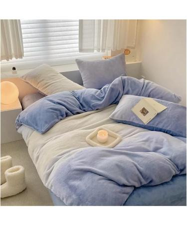 Pink Short Plush Soft Duvet Cover Set Queen King 4Pcs Bedding Set Velvet Fleece Comforter Cover Bed Sheet Pillowcases Soft (B King) - Buy Online on GoSupps.com