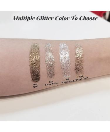 Erinde 4 Colors Liquid Glitter Eyeliner Set - Metallic Shimmer Eyeshadow in Silver, Gold, and Diamond - Long Lasting Glow, Perfect Makeup Gift - Buy Online on GoSupps.com