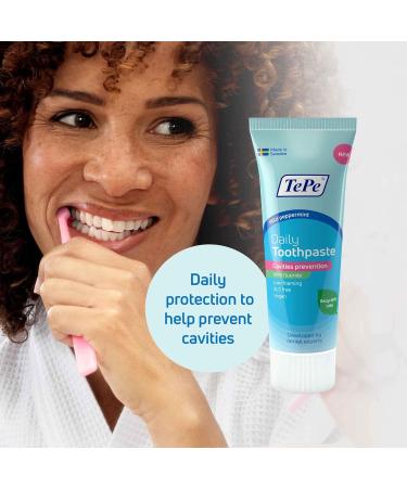 Tepe Daily Toothpaste - Mild Mint Gentle Formula Age-Appropriate Fluoride for Caries Prevention (Pack of 3) - International Shipping Available - Buy Online on GoSupps.com