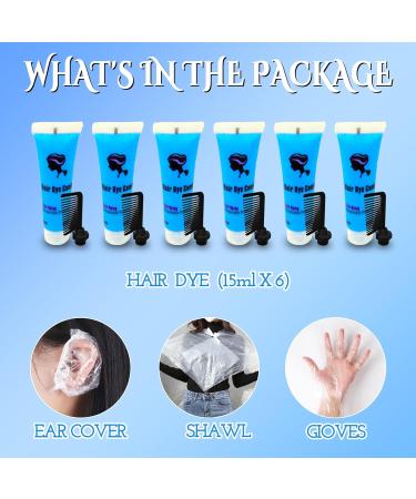 Blue Temporary Hair Dye for Kids Washable Hair Dye Temporary Hair Color for Dark&Light Hair Dye Comb for Kids Girls Party - Buy Online on GoSupps.com