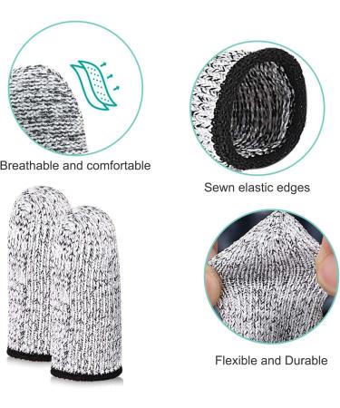 Cut Resistant Finger Cots - 10 Pcs Finger Sleeves for Kitchen Work & Sculpture Supplies - Buy Online on GoSupps.com