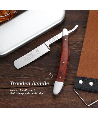 Premium Straight Razors for Men | Complete Straight Edge Shaving Kit with Wooden Handle & Strop | Perfect Gift - Buy Online on GoSupps.com