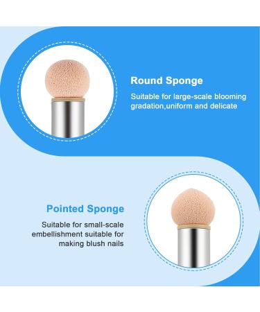 Nail Art Gradient Sponge Brush with 8 Washable Replacement Heads - Ombre Nails Tool for UV Gel & False Nails (Blue) - Buy Online on GoSupps.com
