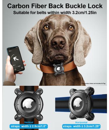 DEERLET Airtag Dog Collar Holder IPX8 Waterproof Dog Airtag Holder Ultralight Small Hard TPU-Back Clip Airtag Case Compatible Apple AirTag Black - Buy Online on GoSupps.com