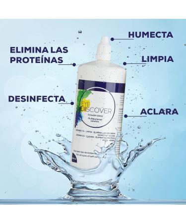 EYE DISCOVER Contact Lens Fluid - Disinfection Cleaning Protein Removal Moisturizing & Rinsing (2 x 360ml) - Buy Online Internationally - Buy Online on GoSupps.com