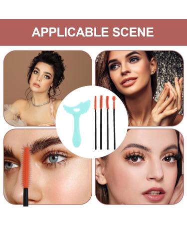 Mascara Shield Applicator - Silicone Mascara Shield Stencil | Heart-Shaped Design Eye Makeup Tool for Night Out Party Daily Use Dating Green + Eyelash Brush - Buy Online on GoSupps.com