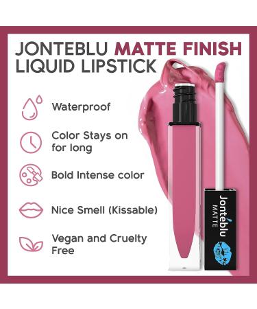 Jonteblu Waterproof Matte Liquid Lipstick - Long Lasting 24 Hour Smudge Proof Lip Stain in Natural Nude Color - Clear Matte Lip Gloss for All-day Wear - Untamed Princess - Buy Online on GoSupps.com