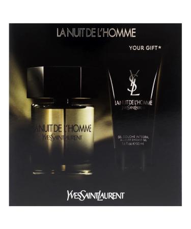 YVES SAINT LAURENT La Nuit De LHomme for Men - 2 Pc Gift Set 3.3oz EDT Spray 1.6oz Shower Gel - Buy Online on GoSupps.com