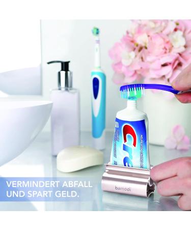 Bamodi Stainless Steel Toothpaste Squeezer Set of 2 - Rustproof Durable & Easy to Use for All Tube Sizes - Reduces Waste for Kids & Adults - Buy Online on GoSupps.com