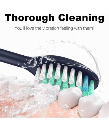 USHON Toothbrush Replacement Brush Heads for HY1100 & HY1200 - 4 Pack (Midnight Navy Blue) | Philips One Electric Toothbrush Compatible - Buy Online on GoSupps.com