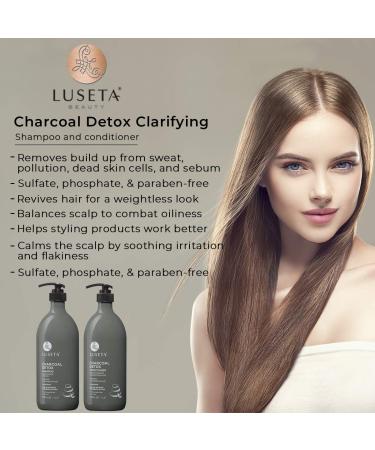Luseta Charcoal Detox Hair Conditioner 33.8oz | Purifying Volumizing & Moisturizing Formula for Healthy Hair | International Shipping Available - Buy Online on GoSupps.com