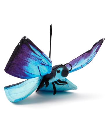 Zappi Co 100% Recycled Plush Blue Morpho Butterfly Toy (28.5cm Width) Stuffed Soft Cuddly Eco Friendly animals Collection For New Born Child First kid
