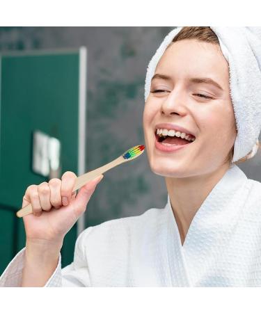 Bamboo Coal Toothbrush | Eco-Friendly Soft Bristles | Reusable Wood Toothbrush Set for Men Women & Adults | Jacekekee - 10 Colors Available - Buy Online on GoSupps.com